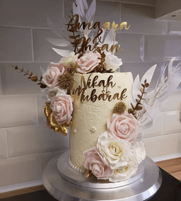 Nikkah Stencil Cake